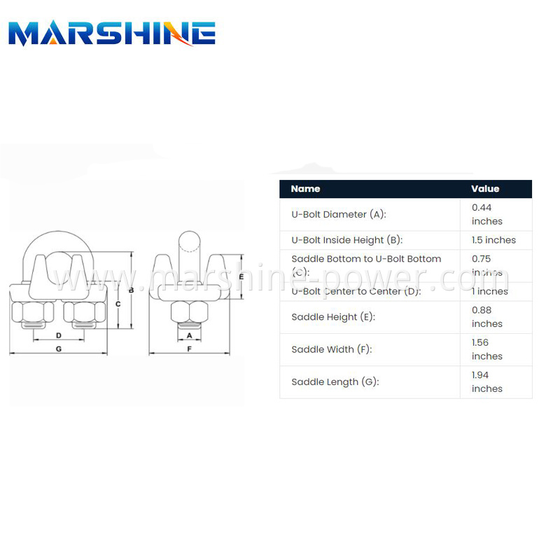 Galvanized Drop Forged Wire Rope Clip